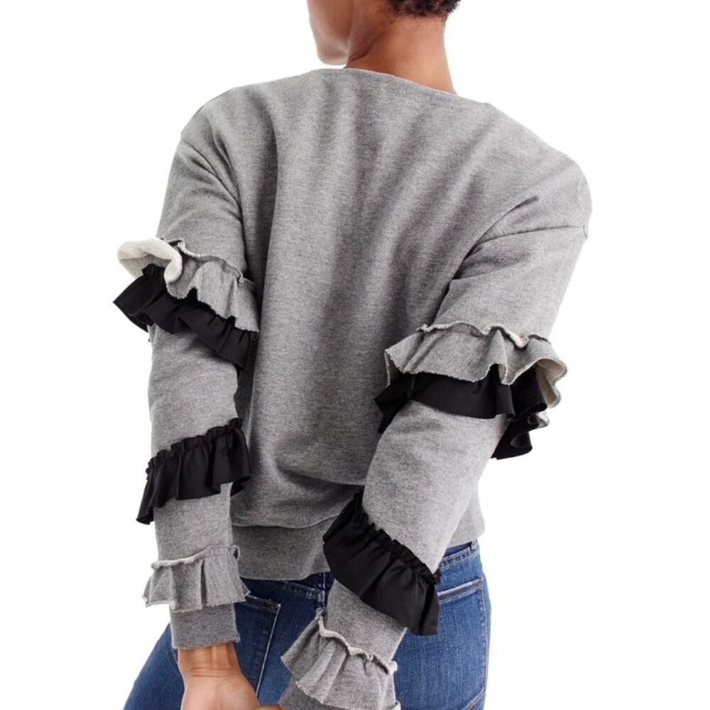 J. Crew Ruffle Sleeves Sweater - Picture 2 of 9